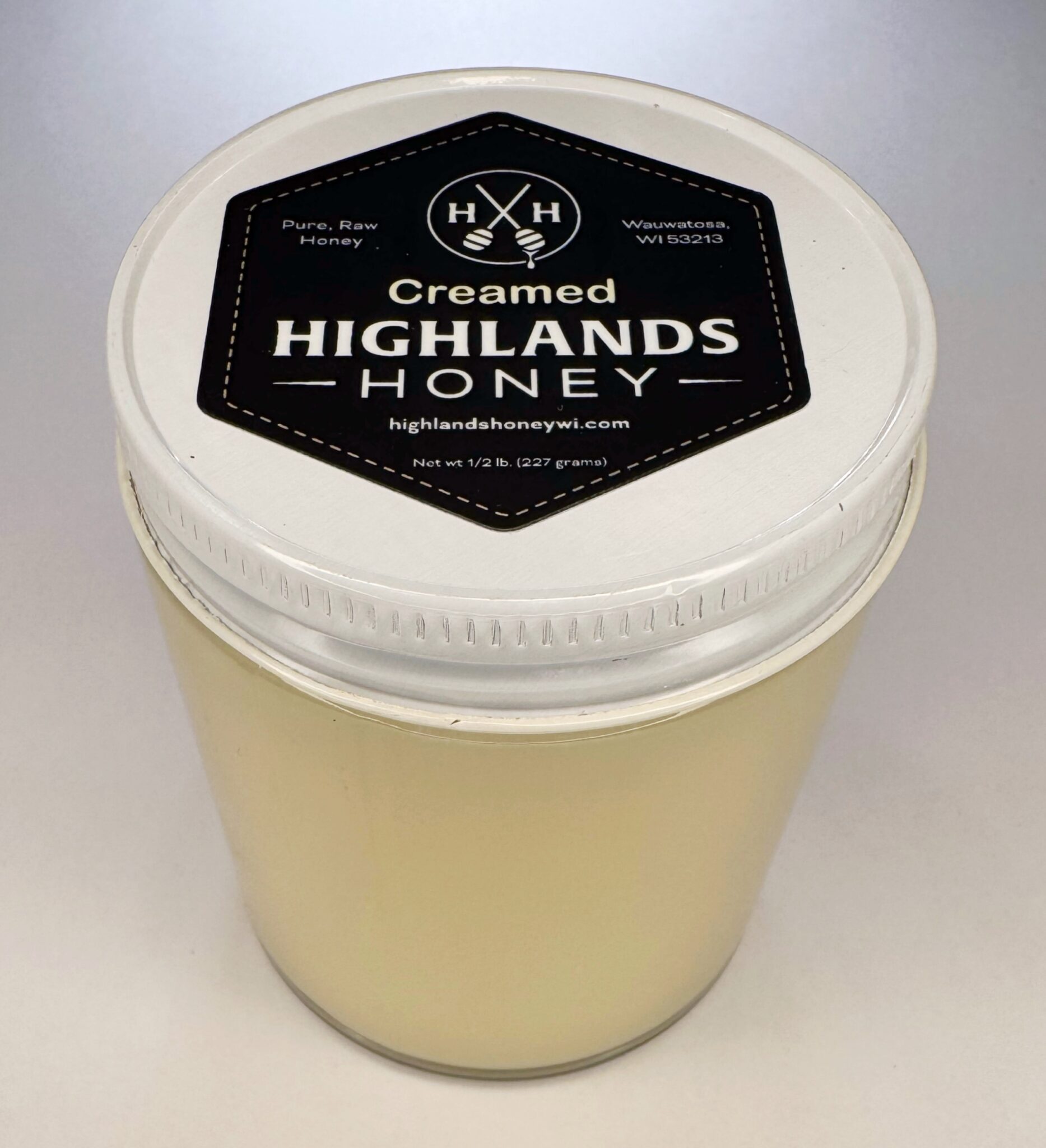 1/2 lb Jar Creamed Honey Highlands Honey