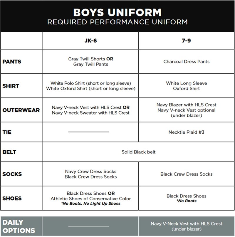 Highlands Latin School Jackson, MI Highlands Uniforms