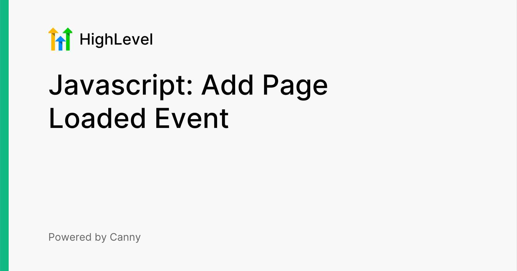 Javascript Add Page Loaded Event Dashboard HighLevel