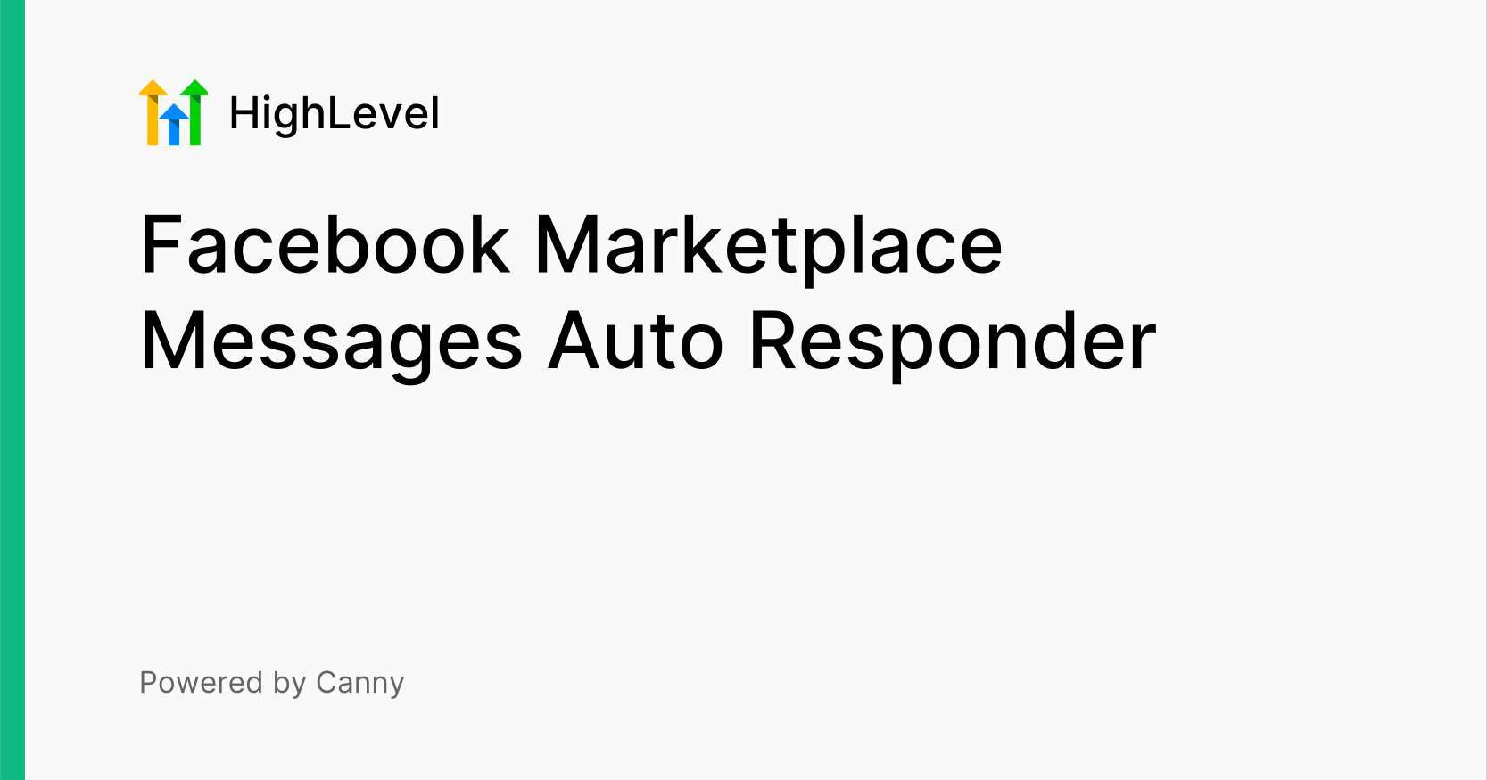 Facebook Marketplace Messages Auto Responder Voters HighLevel