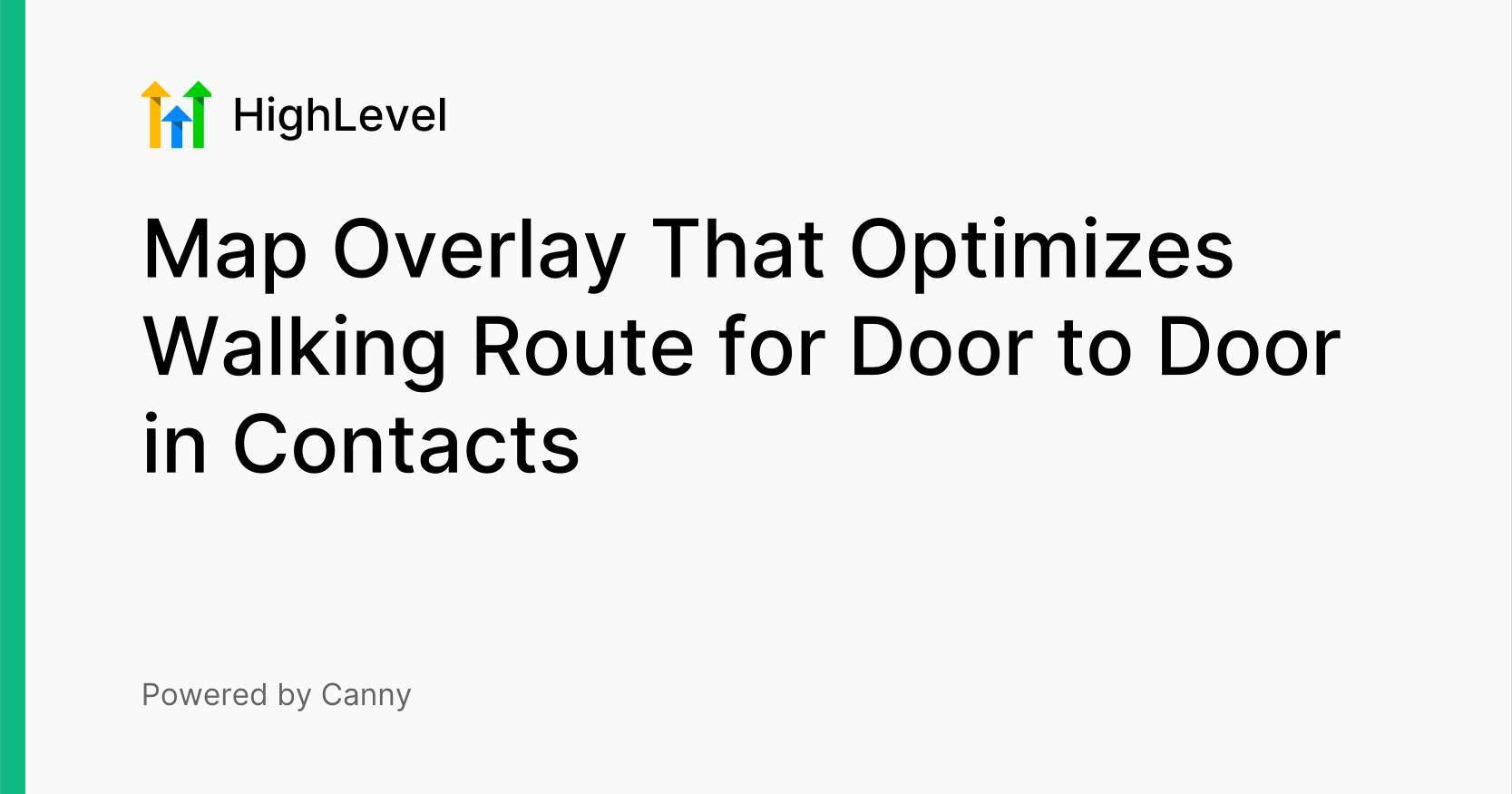 Map Overlay That Optimizes Walking Route for Door to Door in Contacts