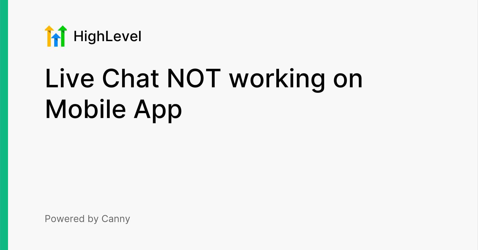 Live Chat NOT working on Mobile App Mobile App HighLevel