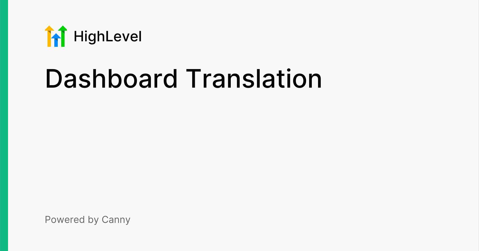 Dashboard Translation Voters HighLevel