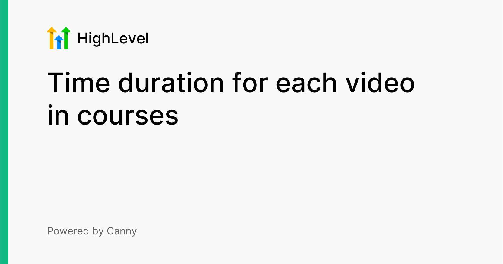 Time duration for each video in courses Voters HighLevel