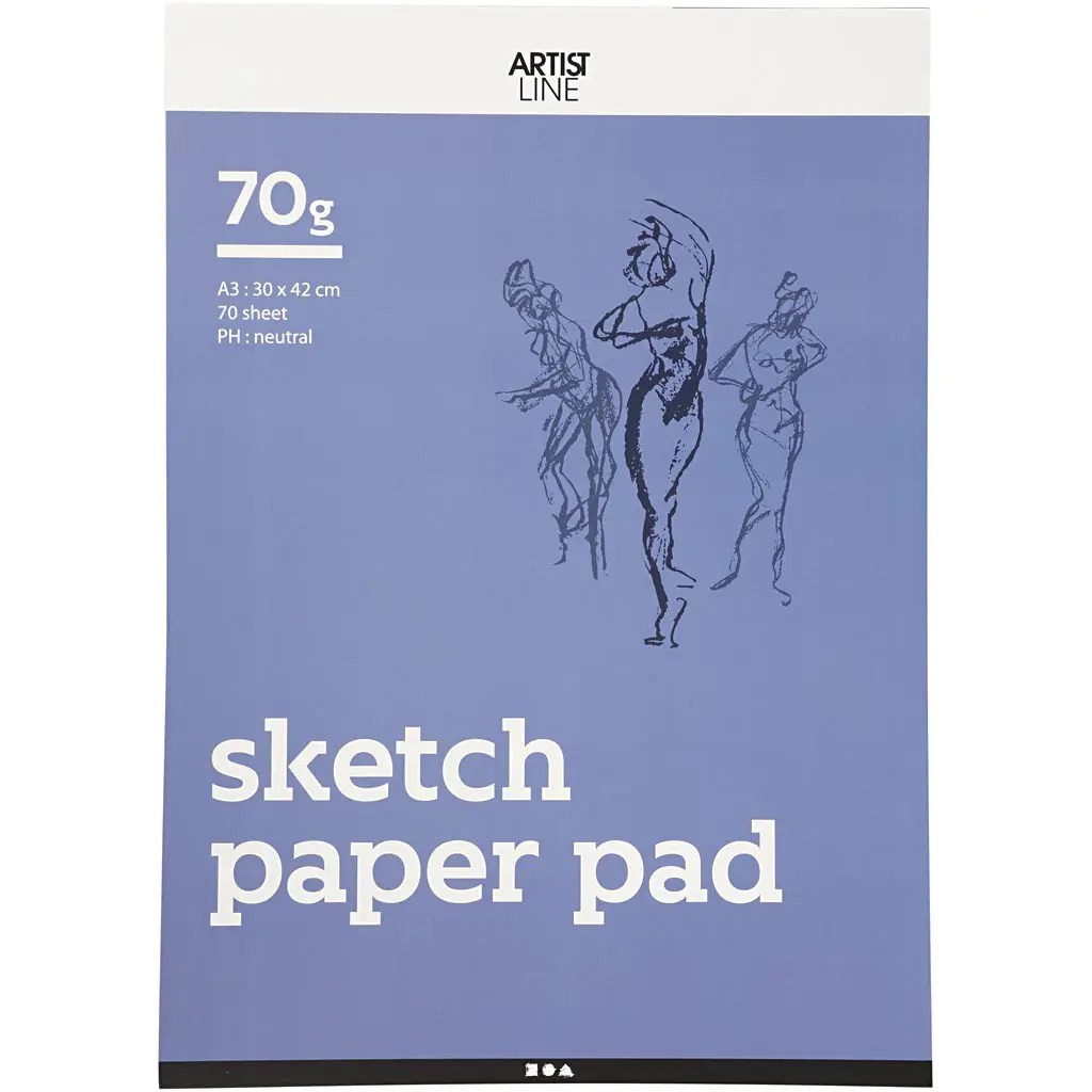 Creativ Artist Line Sketch Paper Pad A3 (70 sheets) Highlight Crafts