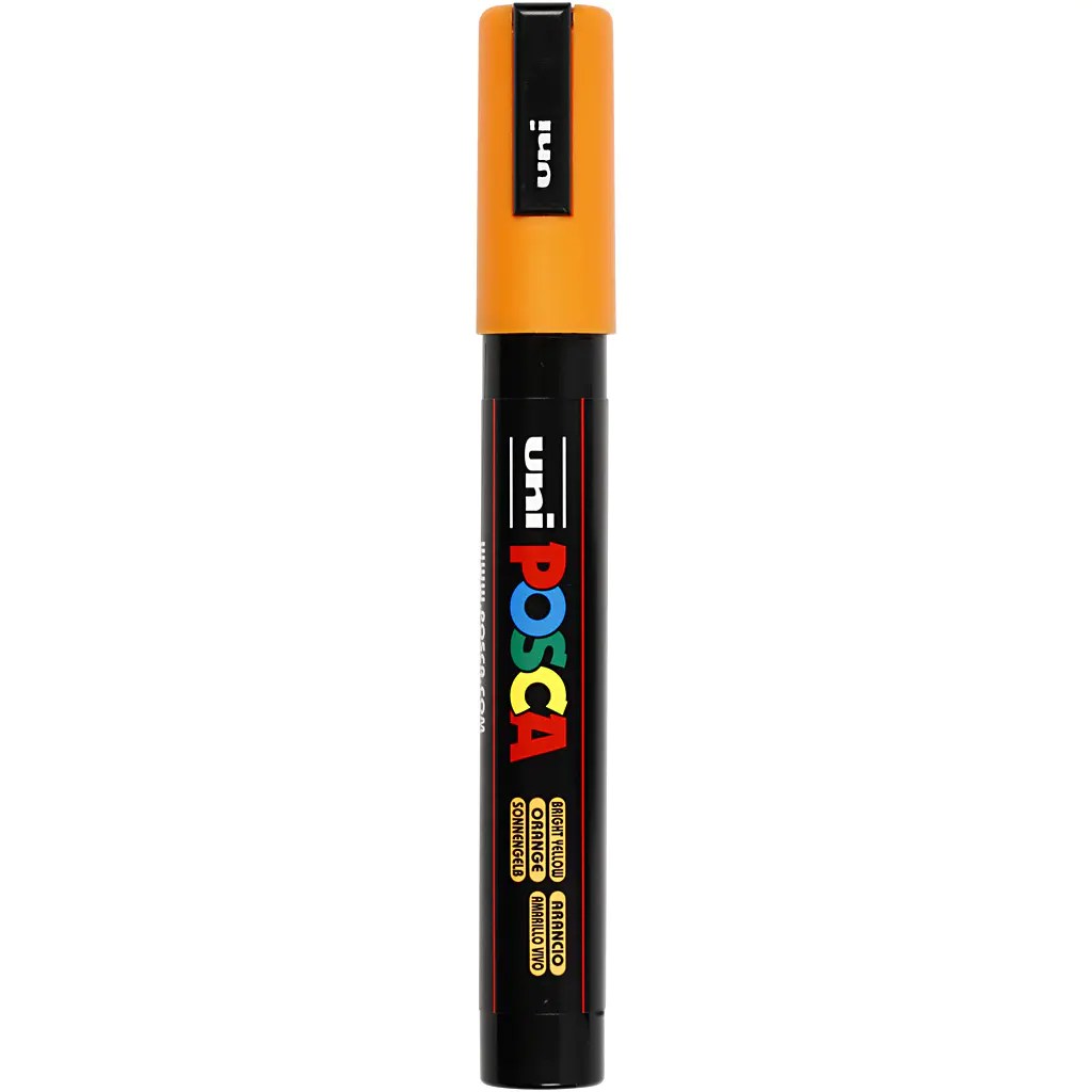 Uni Posca Medium Marker Bright Yellow Highlight Crafts