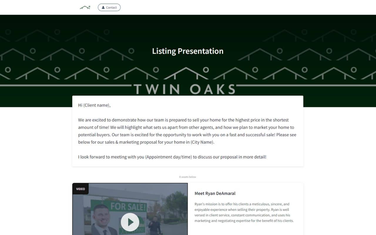 Twin Oaks Listings Presentation Lift