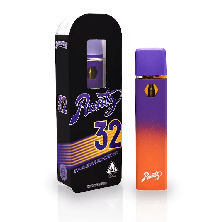 Runtz X Dabwoods Rechargeable Disposable 1000mg 32 White Runtz LIVE