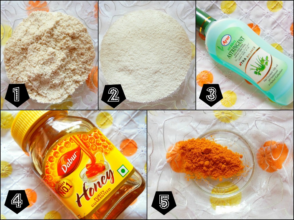 HoneyOatmealRice Flour Replenishing & Skin Lightening Face Mask For