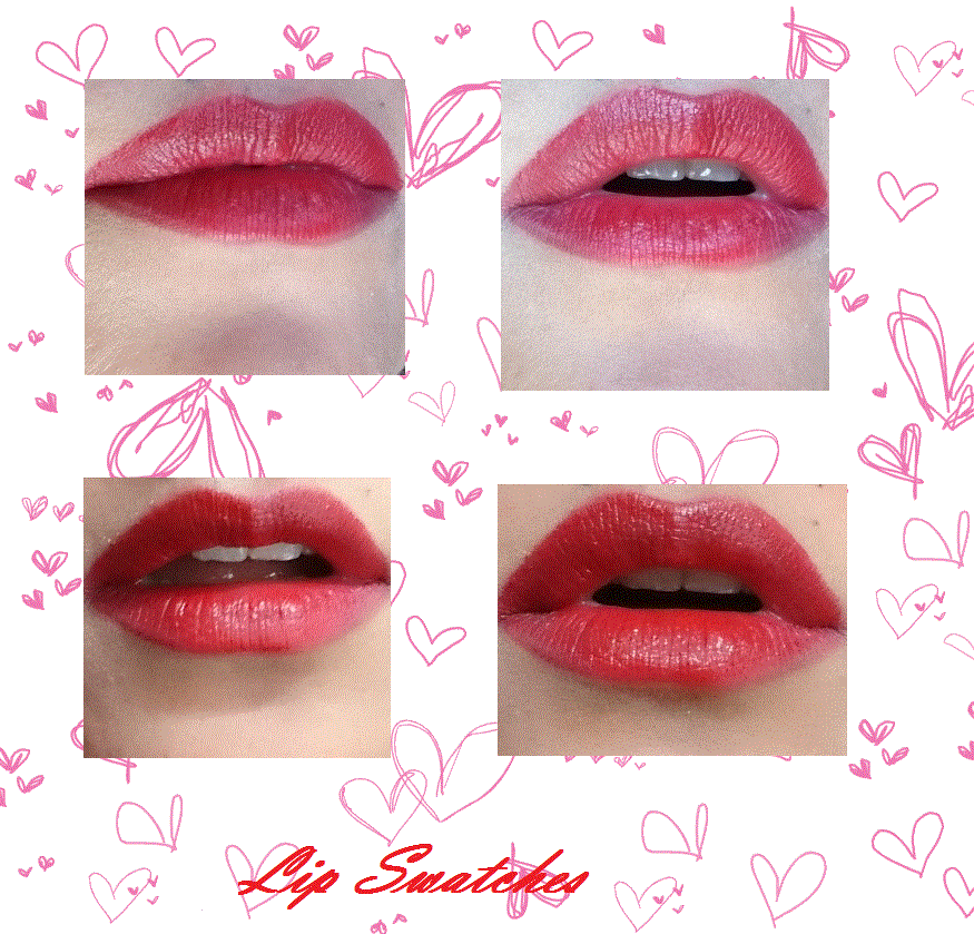 Elle 18 Color Pops Matte Lipstick Pink Kiss P21, Code Red R33, Grape