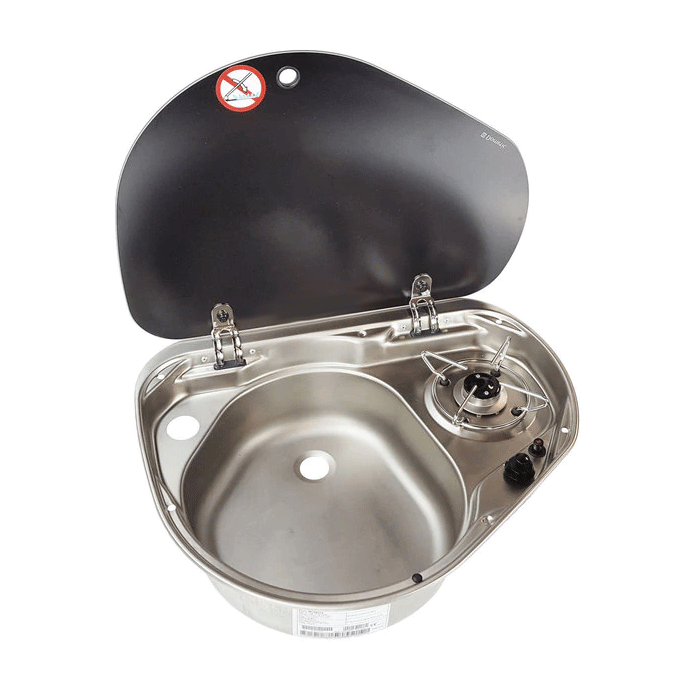 Dometic (Smev) 8821L Single Burner & Sink Unit with Reich Samba tap High Peak Conversions