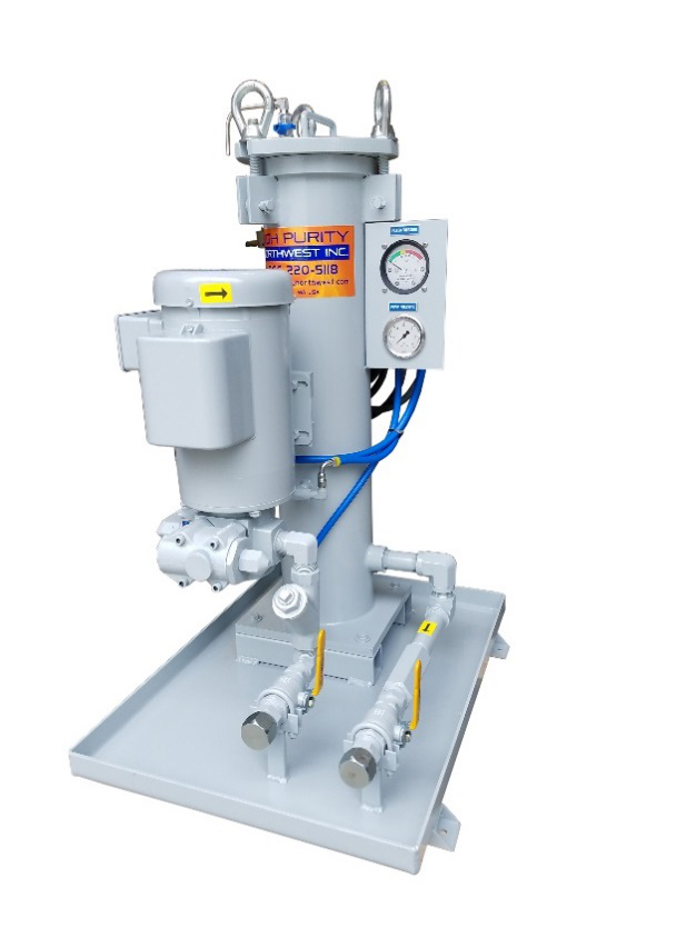 Oil Filtration Systems Fluid Filter Transfer Carts High Purity NW