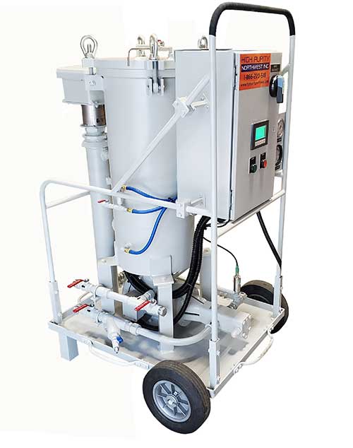 Oil Filtration Systems Fluid Filter Transfer Carts High Purity NW