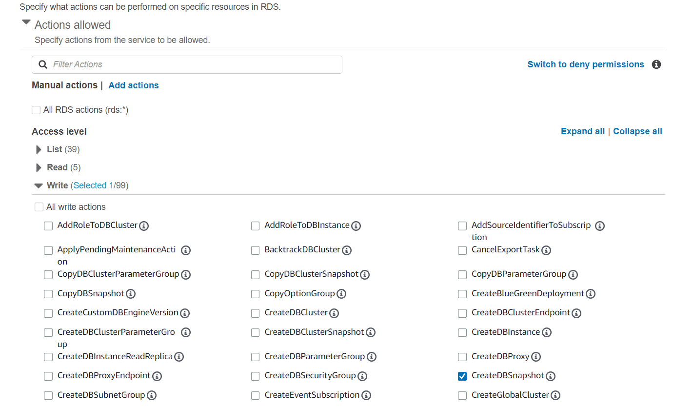 IAM service policy IAM service role Lambda function CloudWatch