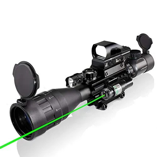 416x50AO Rifle Scope Combo Dual Illuminated with Green Laser sight 4