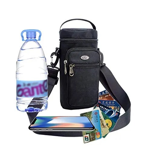 Water Bottle Pouch (1500ml),Nylon Water Bottle Carrier Bag with