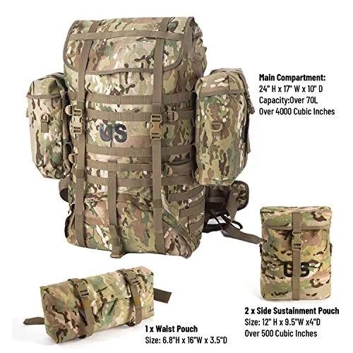 MT Military Molle II Large Rucksack Assembly Army Tactical Backpack