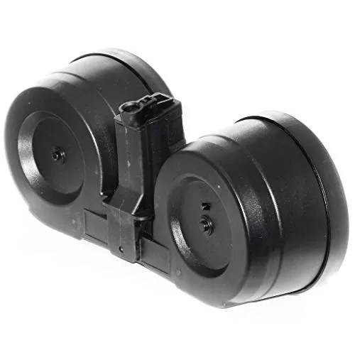 Airsoft Parts Battleaxe 2500rd Electric Winding Dual Drum Magazine for