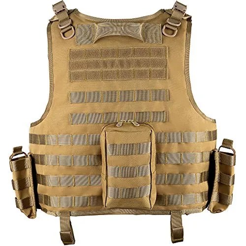 MGFLASHFORCE Tactical Airsoft Vest Adjustable Modular Paintball Vest High Speed BBs