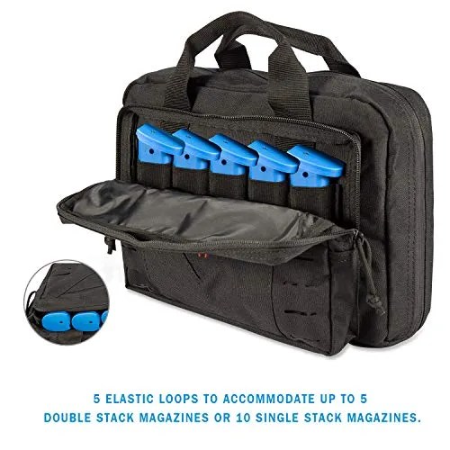 CAMO Tactical Double Pistol Case Soft Gun Bags for Handguns 10L High