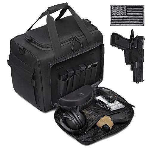 DBTAC Gun Range Bag Large Tactical 4+ Pistol Shooting Range Duffle