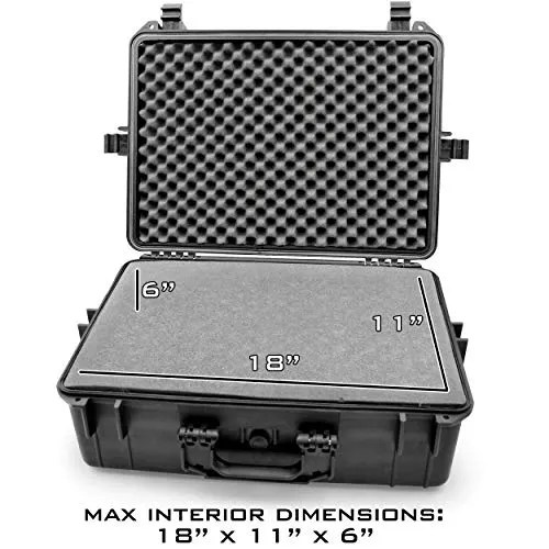 CASEMATIX 23" Customizable 7 Pistol Multiple Pistol Case Waterproof & Shockproof Hard Gun