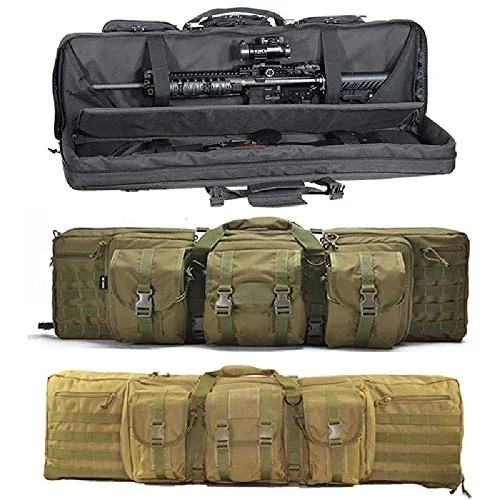 Military Airsoft Gun Bag Case Double Rifle Backpack for M249 M16 AR15