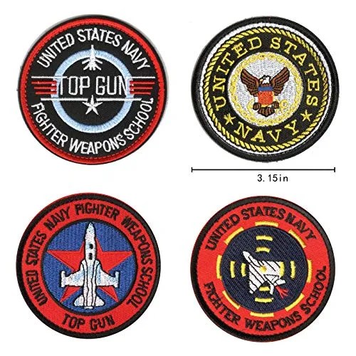 WZT 11 Pieces TOP Gun Tactical Morale Military Patch United States Navy