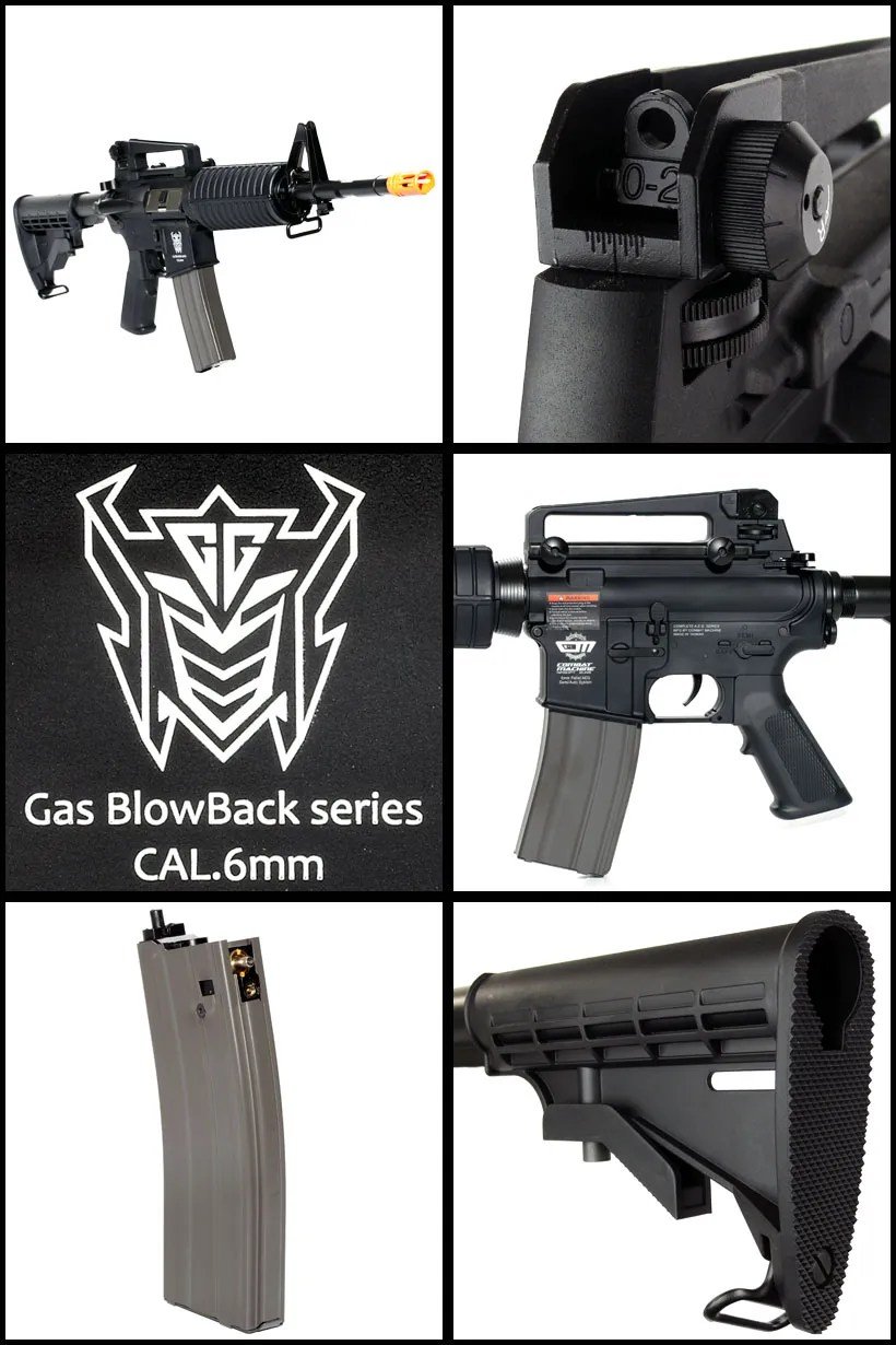 Green Gas G&G CM16 Carbine FPS430 Blowback Airsoft Rifle High Speed BBs