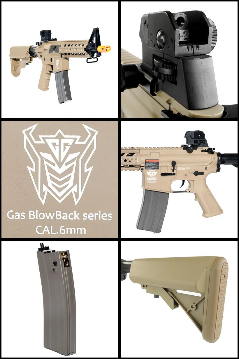 Green Gas G&G CM16 Raider DST FPS430 Blowback Airsoft Rifle High