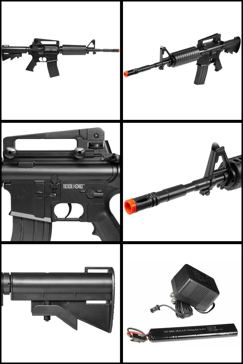 Electric And Spring Tactical Force TF4 Carbine Rifle FPS300 Airsoft Gun High Speed BBs