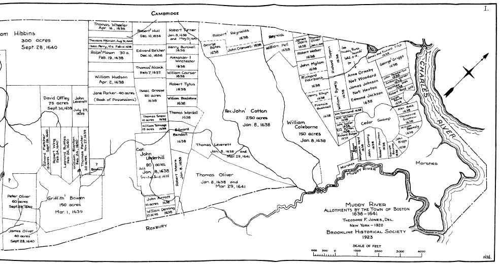 Muddy River Allotments 16361641 High Street Hill Association