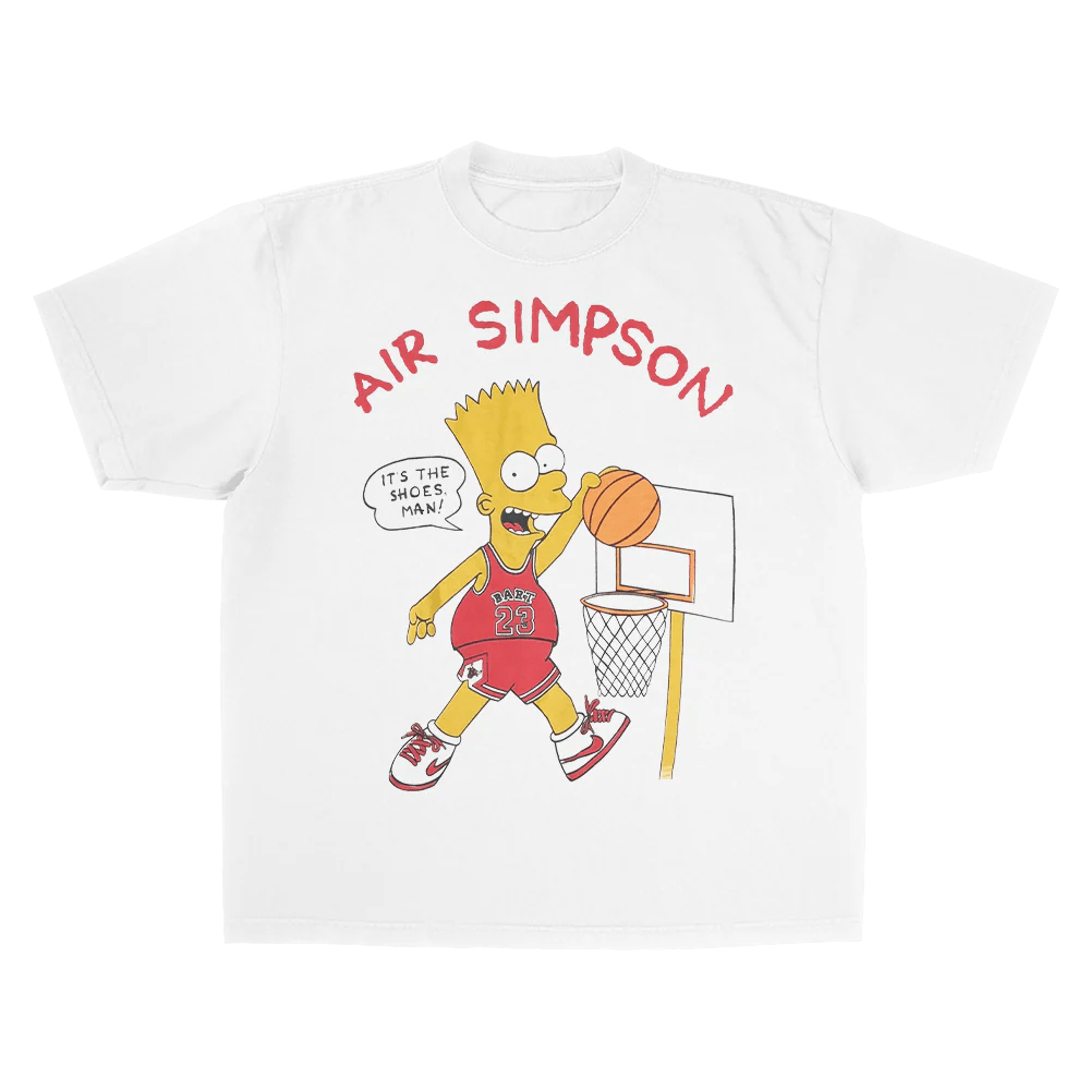 AIR BART WHITE HEAVY WEIGHT TSHIRT High St Studio's