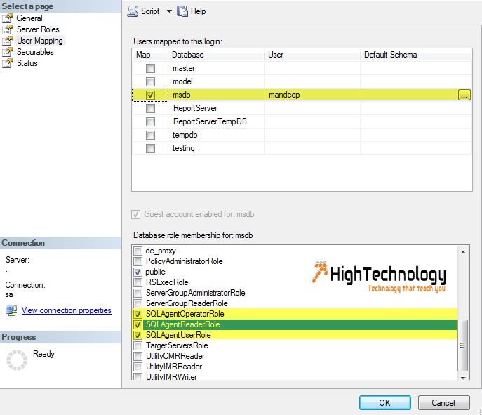 How to Configure User to Create and Manage SQL Server Agent