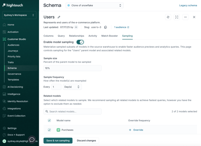 Extract Emails From Call Data Ending With Hightouch.com Or Hightouch.io