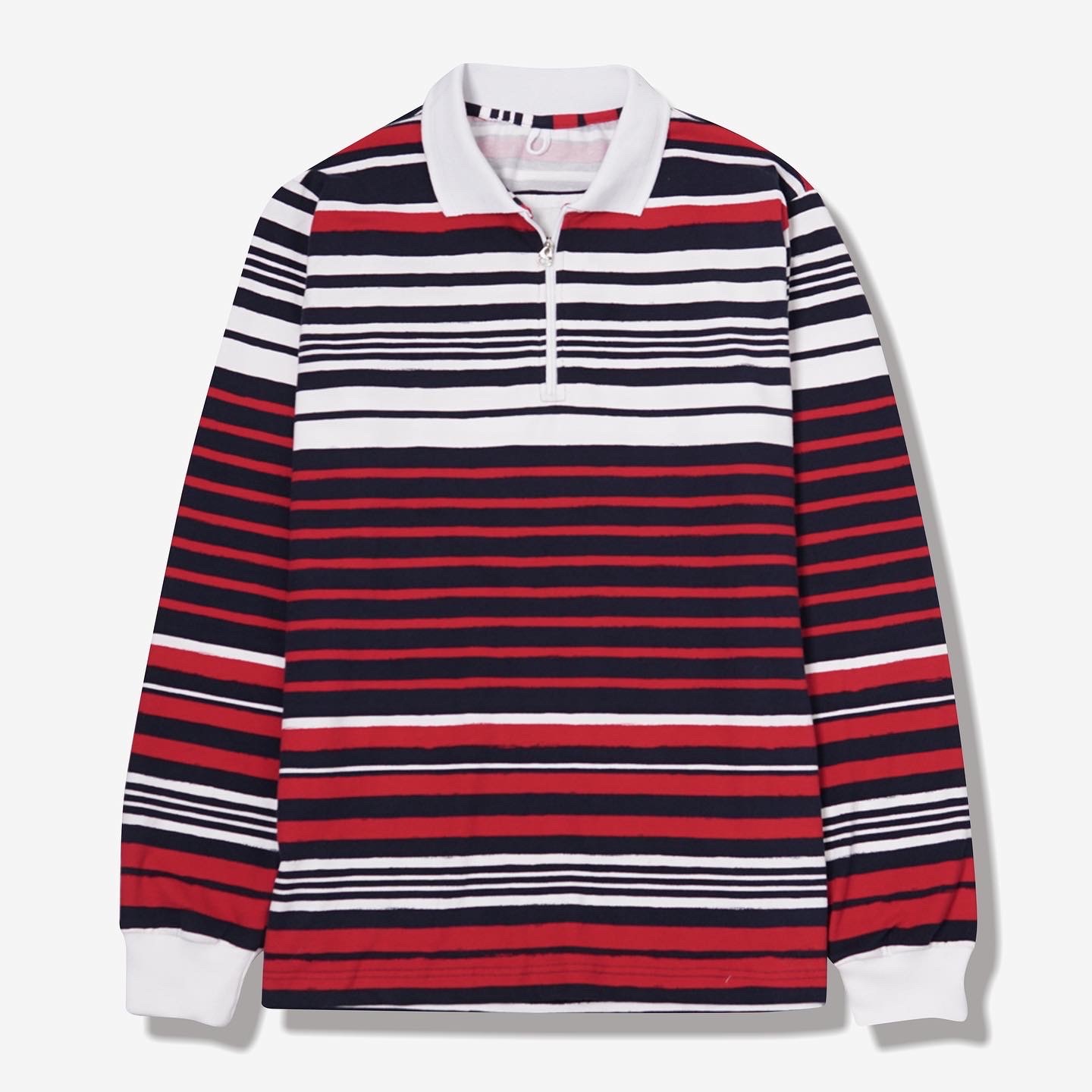Striped 02 Zip Rugby Shirt HIGHTY Menswear