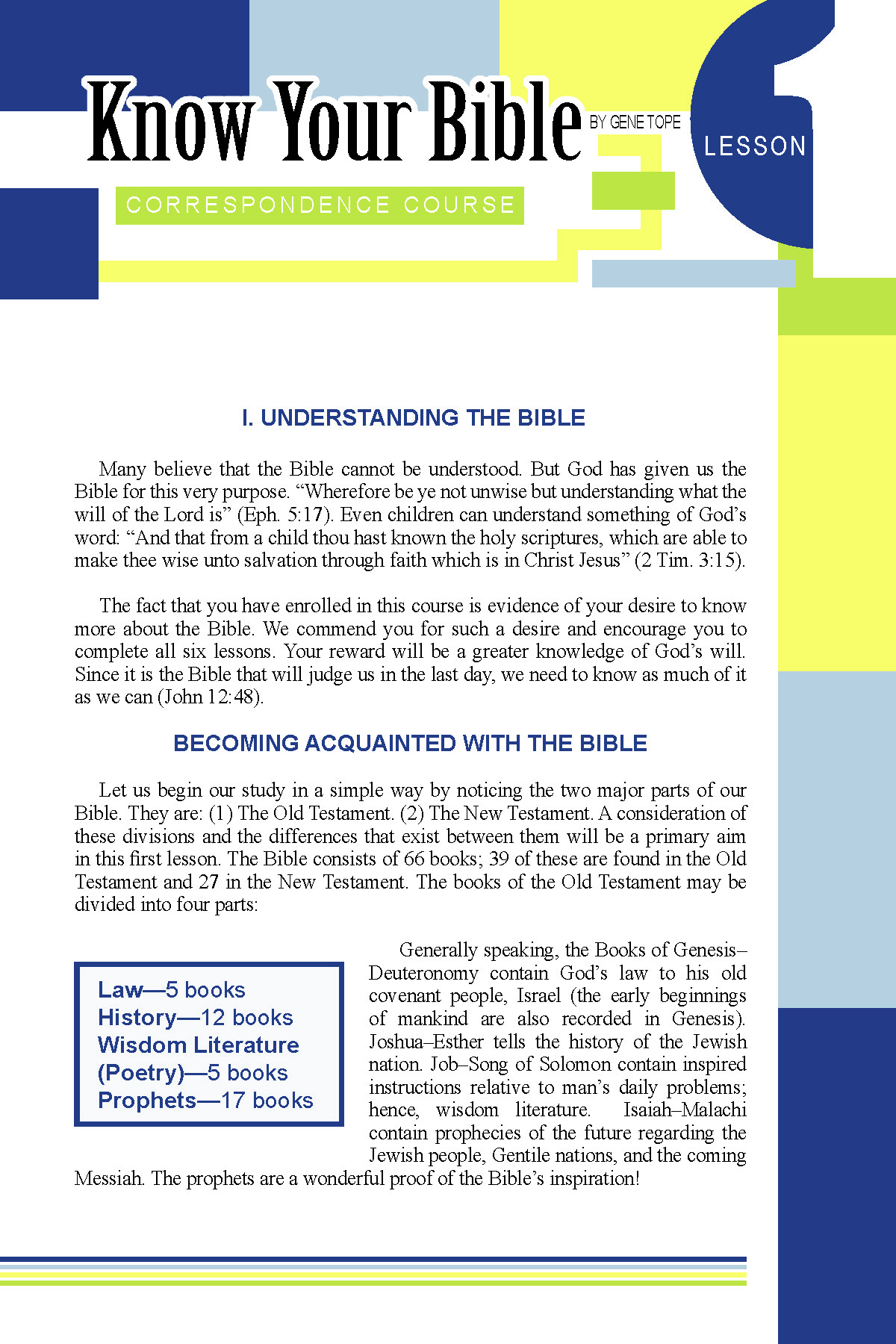 Bible Correspondance Course « Highway 157 Church of Christ