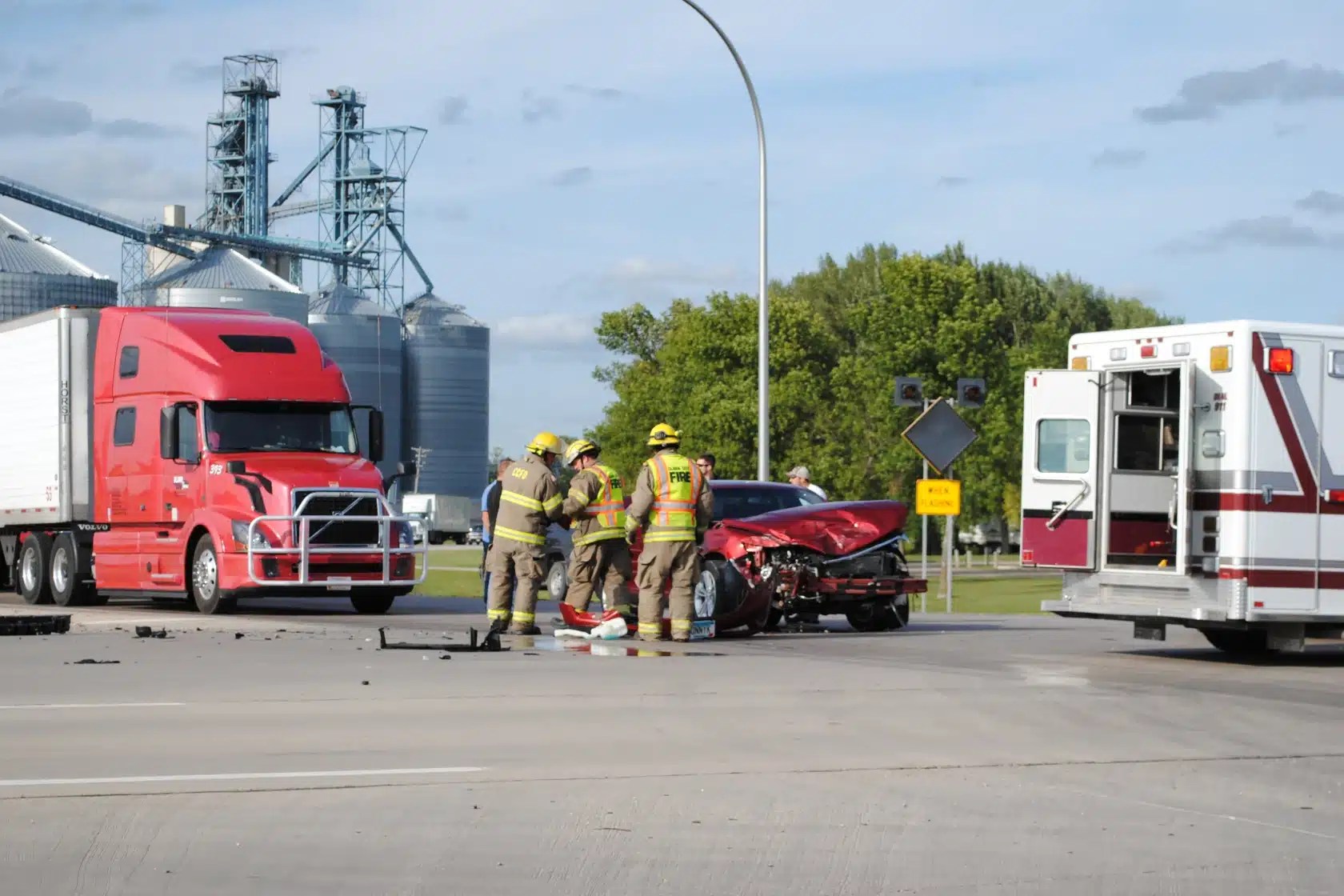 Highway 23/7 intersection in Clara City, Minnesota, to allway