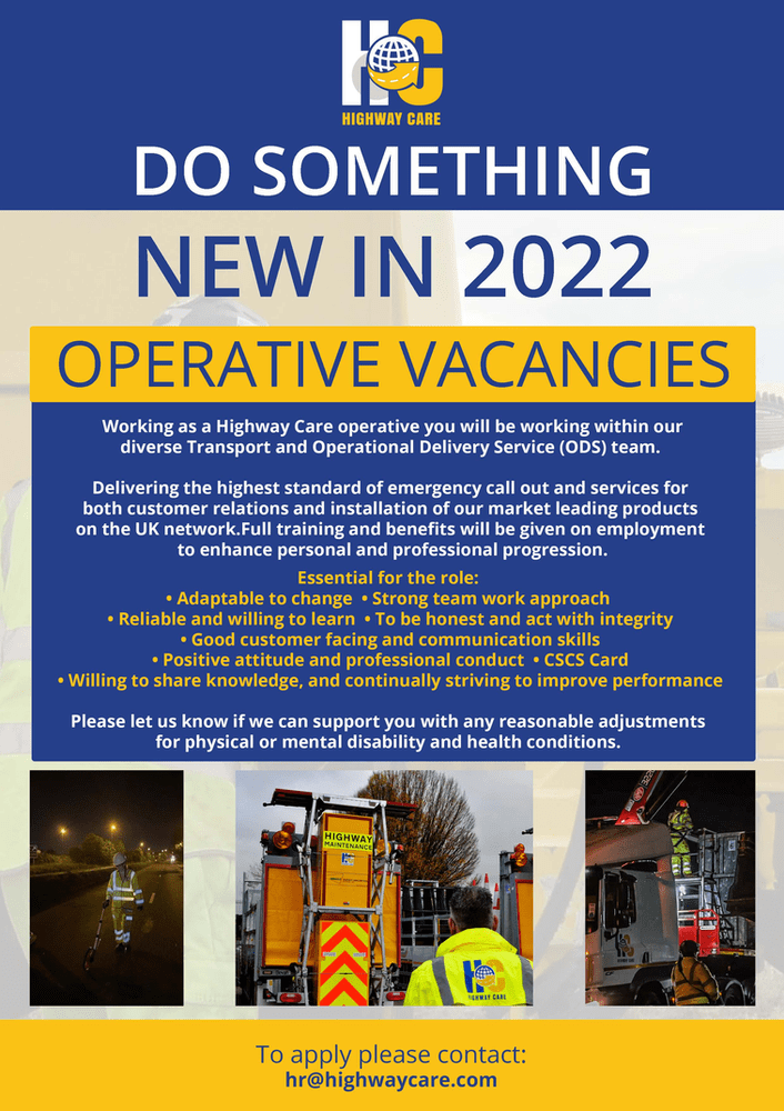 Highway Care Operative Vacancies Highway Care