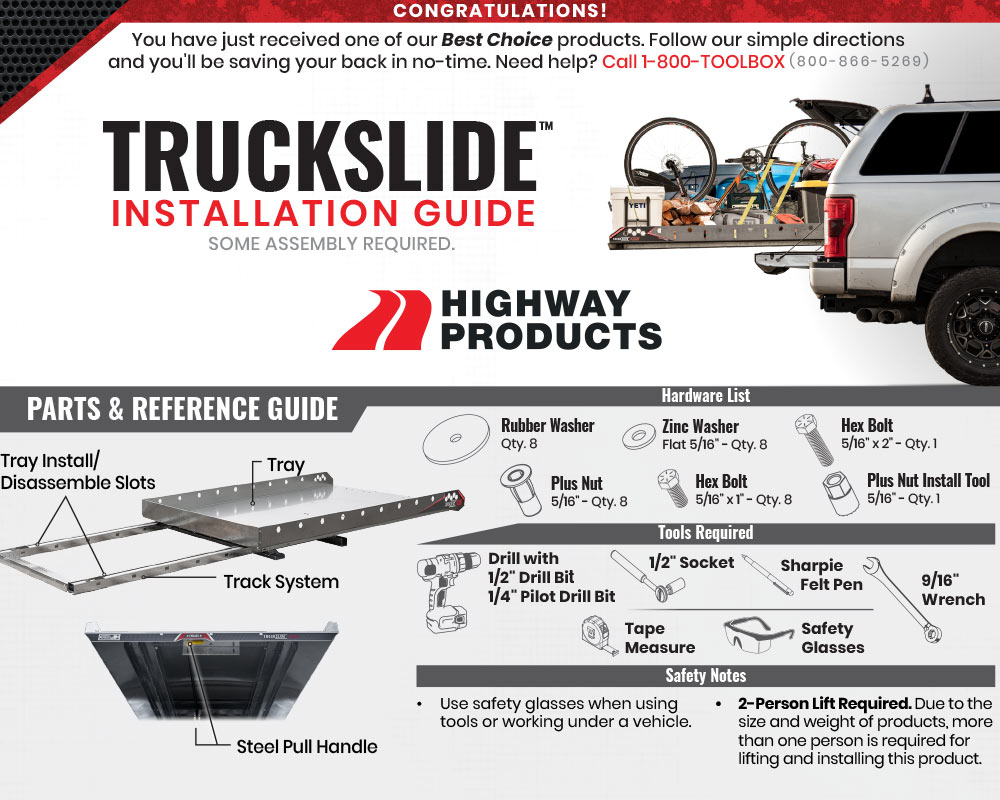 XT2000 Truckslide Truck Bed Slides Highway Products Inc.