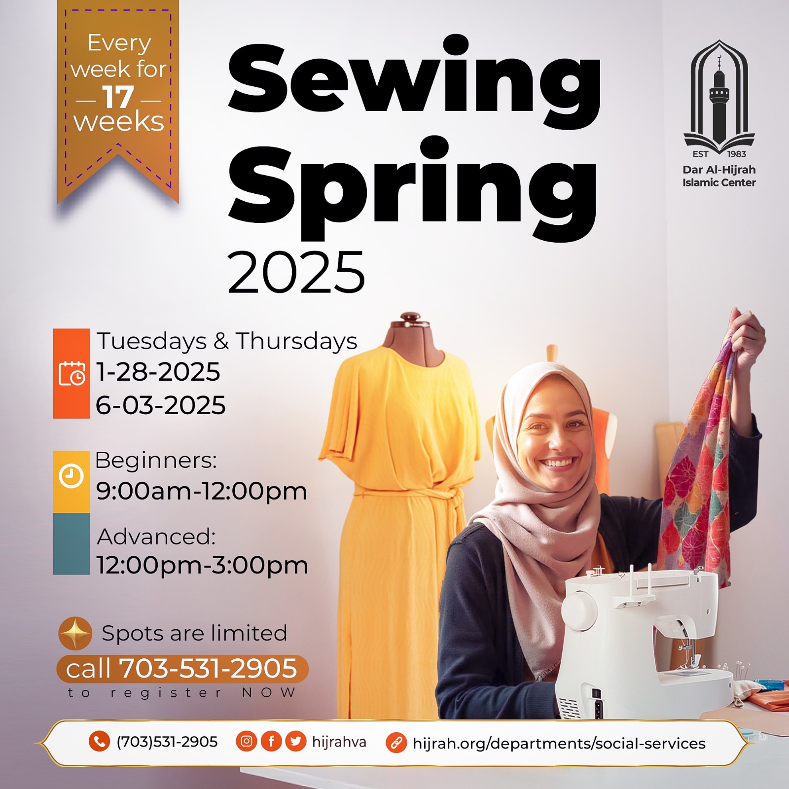 Sewing Spring 2025 Dar Al Hijrah Islamic Center Sewing Spring 2025 Dar Al Hijrah Islamic Center