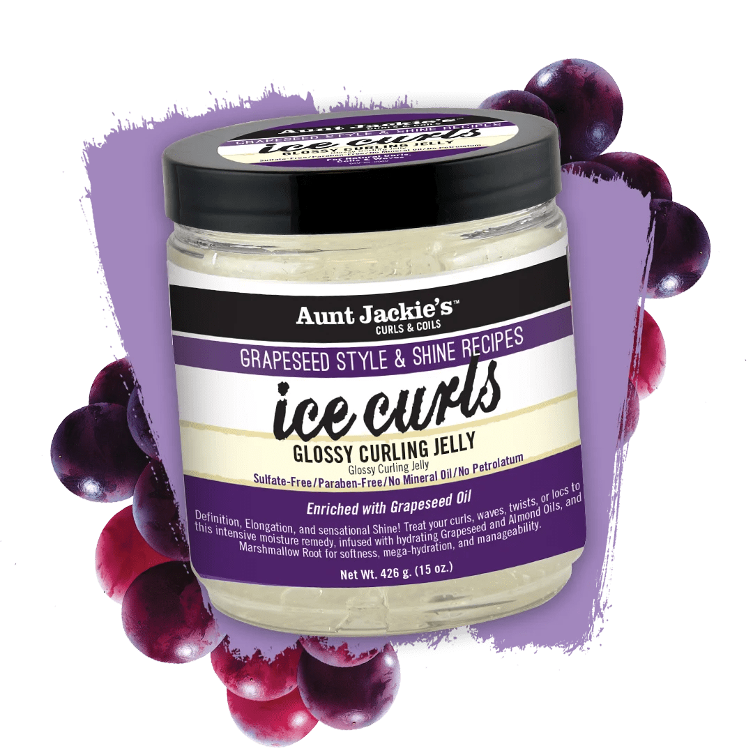 Aunt Jackies Grapseed Ice Curls Glossy Curling Jelly – 426Gm - Hika Baba