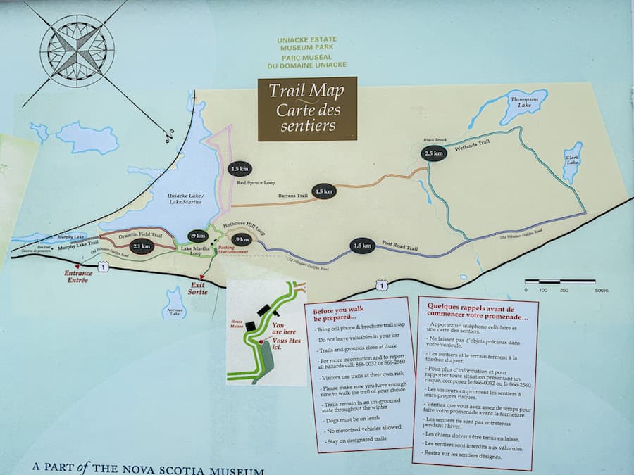 Hiking/Snowshoeing Uniacke Estate Museum Park, NS, Canada Hikers Movement