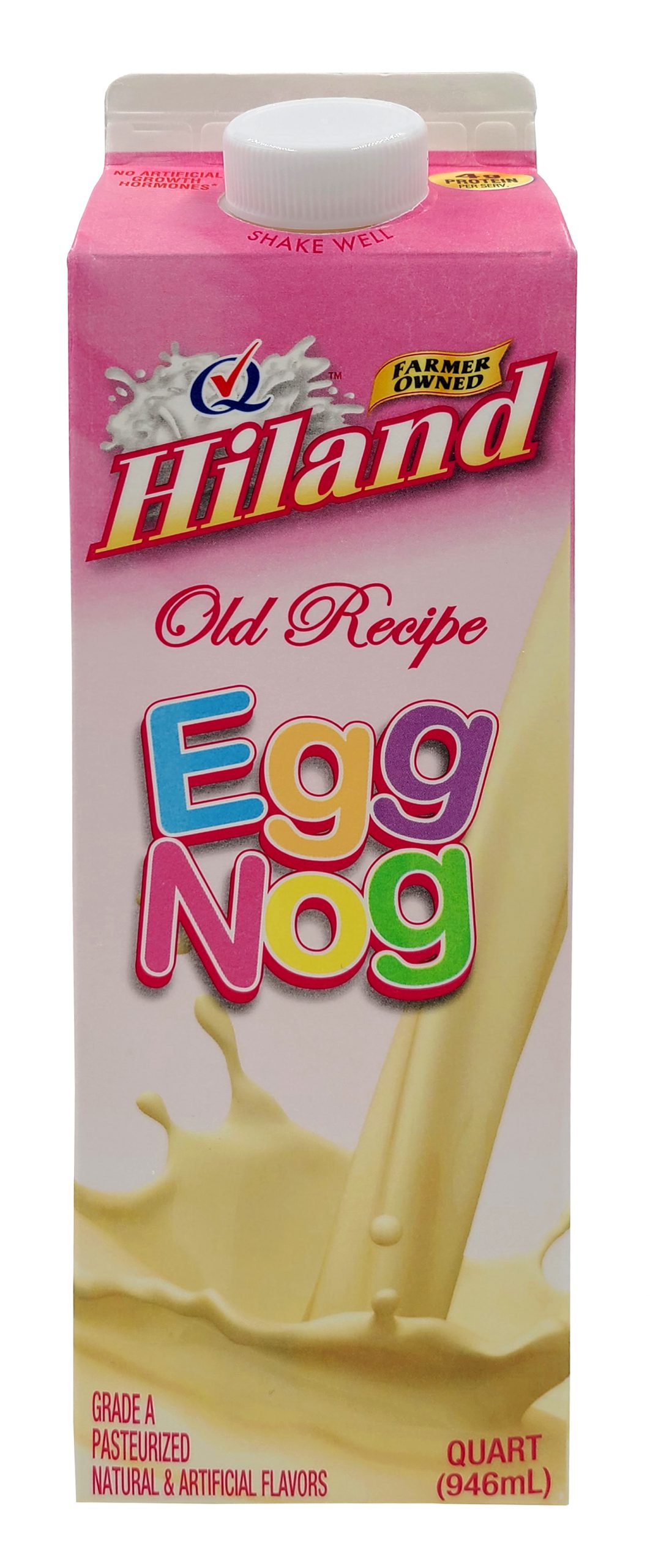 Hiland Spring Eggnog Quart Hiland Dairy