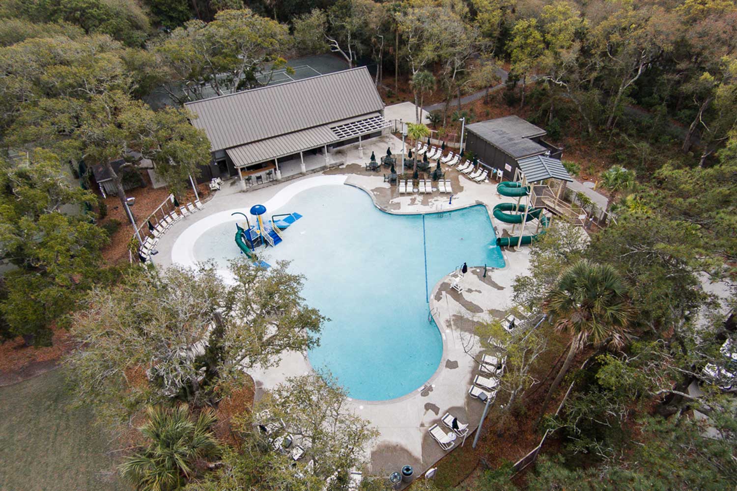 KIAWAH POOL NIGHT HERON & WEST BEACH Hill Construction