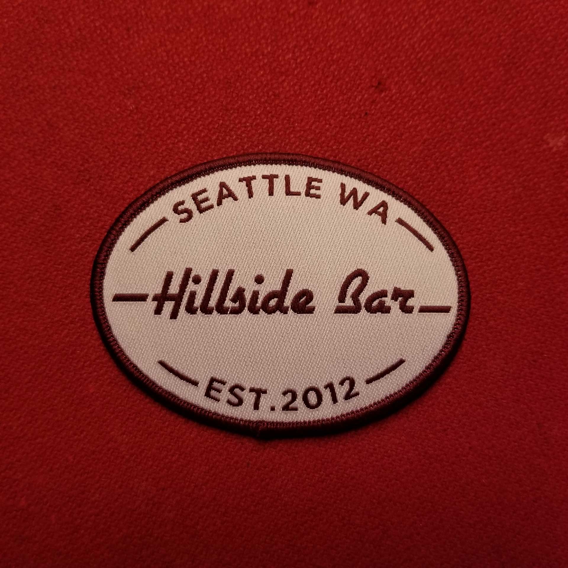 Hillside Logo Patch Red Hillside Bar