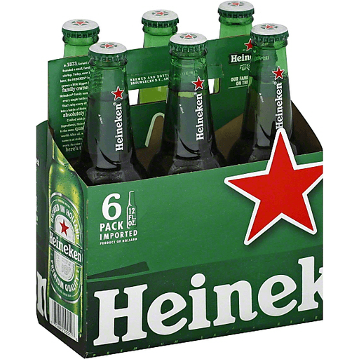 Heineken, 6 pack, 12oz bottle Hilltop Perk Deli