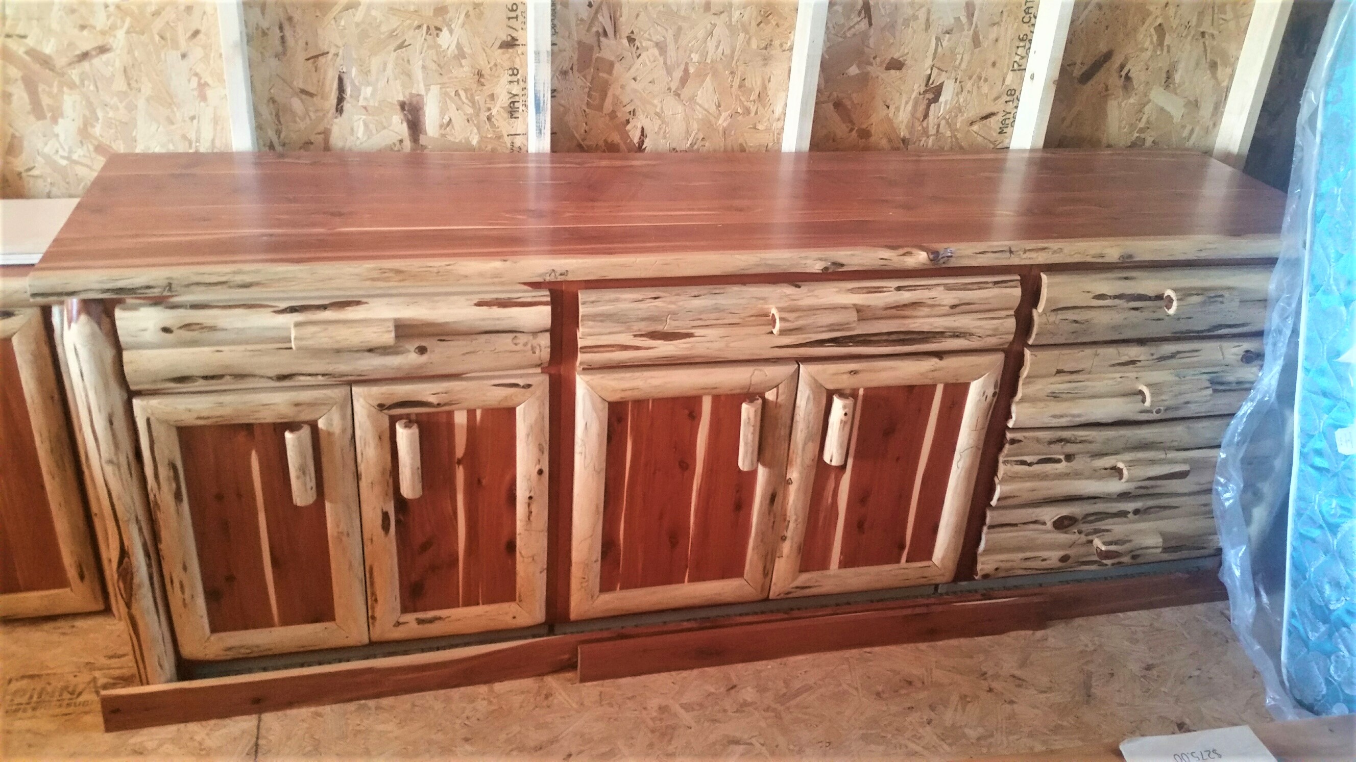 Red cedar 8 foot base Factory Built Park Model RV Cabins