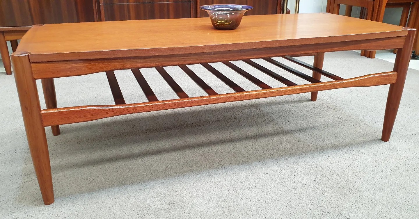 Retro Teak Coffee Table Flip Top Danish Deluxe Hilton and Main