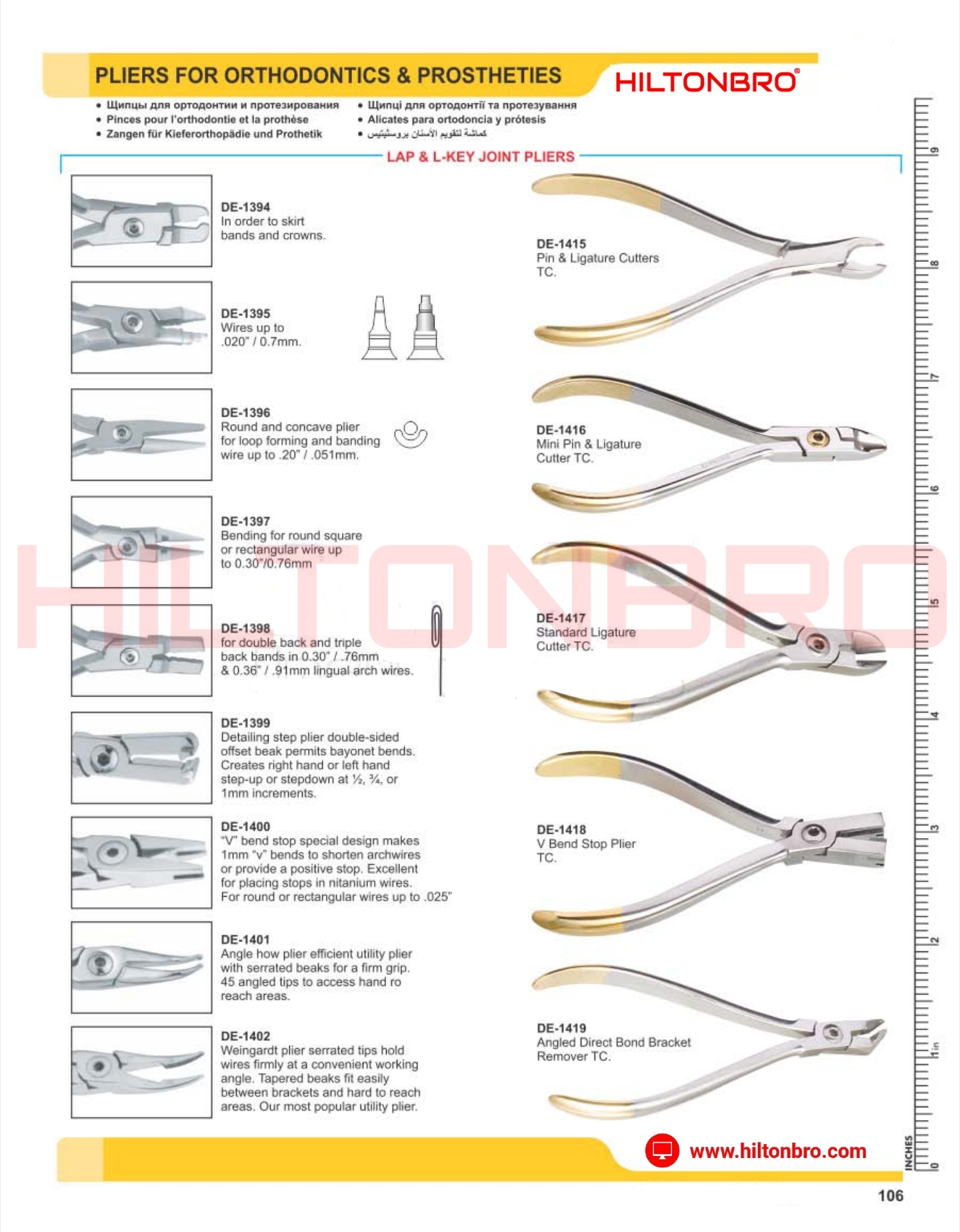 Orthodontic Instruments & Pliers HILTONBRO